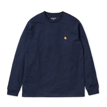 T-shirt CARHARTT WIP Chase Dark Navy Gold