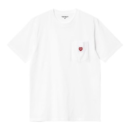 T-shirt CARHARTT WIP Pocket Heart White Red