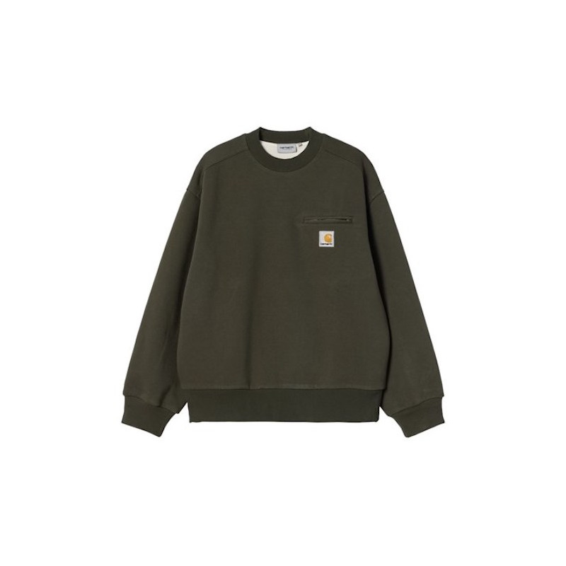 Pull CARHARTT WIP Detroit Olive Stone Washed Pull CARHARTT WIP Detroit Olive Stone Washed