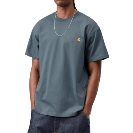 T-shirt CARHARTT WIP American Script Office Blue