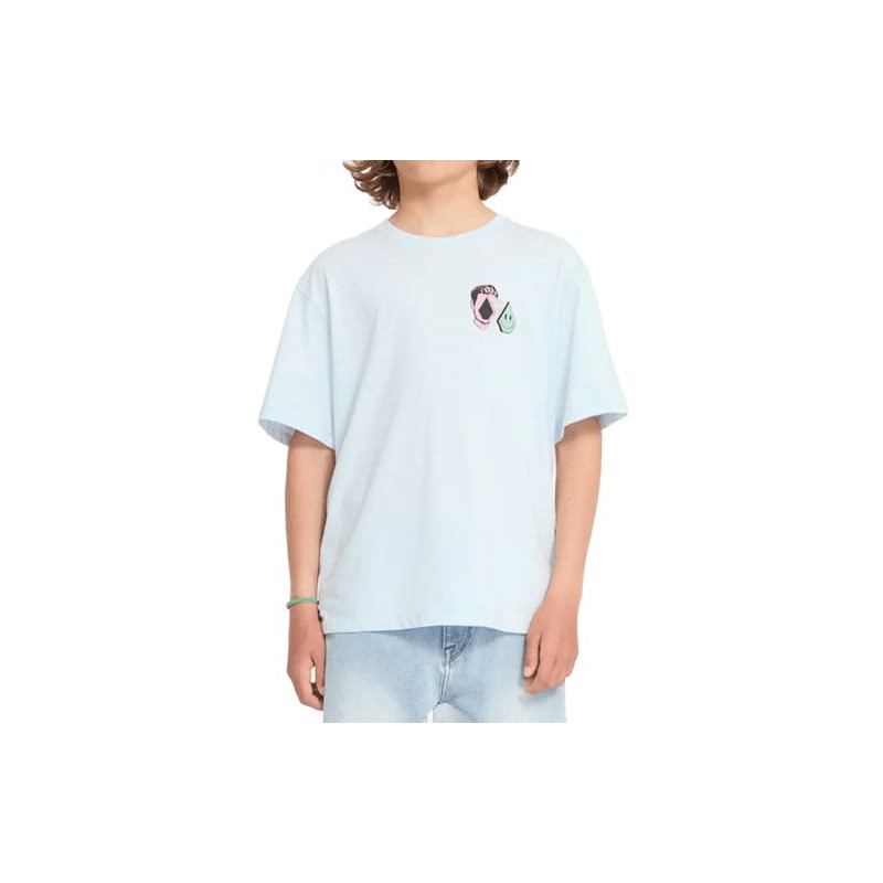 T-shirt Kid VOLCOM Aura Light Blue Acid