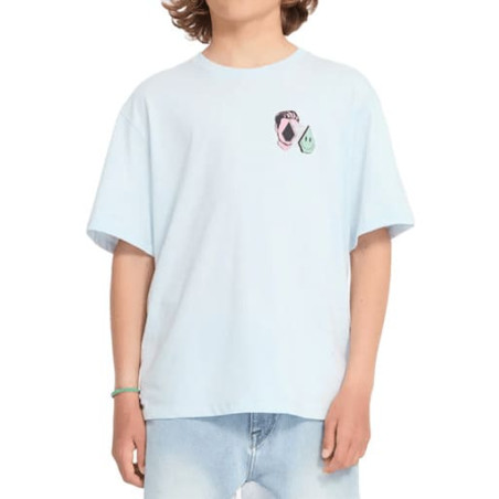 T-shirt Kid VOLCOM Aura Light Blue Acid