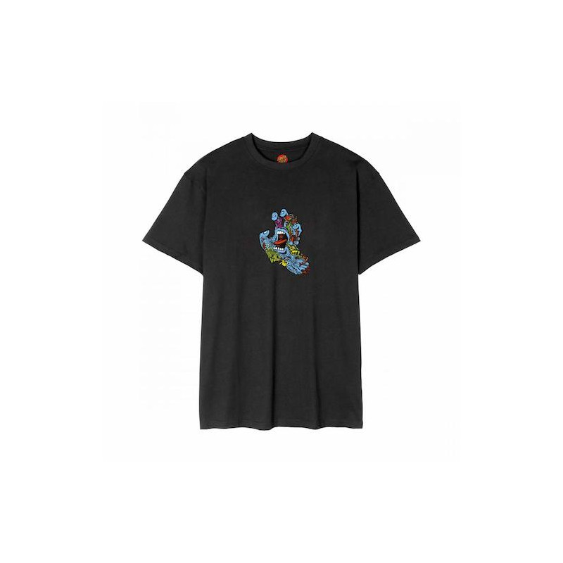 T-shirt SANTA CRUZ Roskopp Screaming Hand Five Black