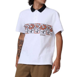 Polo SANTA CRUZ Delfino Flower Guys White