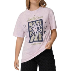 T-shirt Girl SANTA CRUZ Sun Stamp Script Lilac Acid Wash