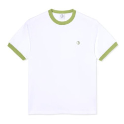 T-shirt POLAR Ringer White Peridot