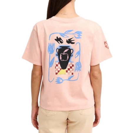 T-shirt Girl RVCA Love Birds Dusty Pink