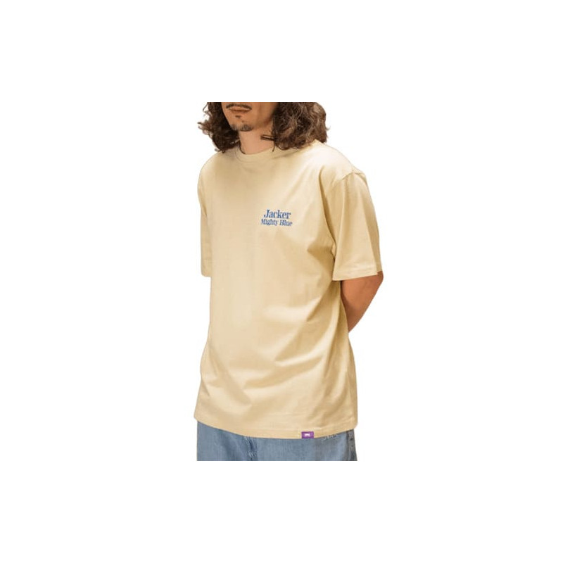 T-shirt JACKER Mighty Blue Beige