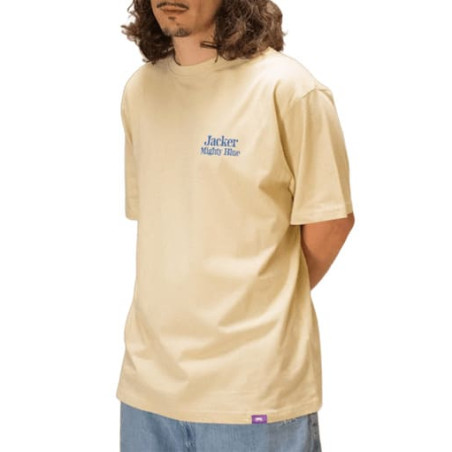 T-shirt JACKER Mighty Blue Beige