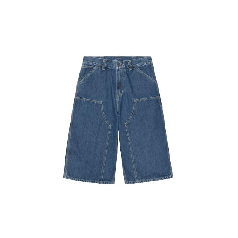 Short CARHARTT WIP Double Knee Blue Stone Washed