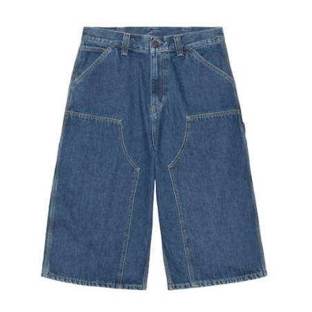 Short CARHARTT WIP Double Knee Blue Stone Washed