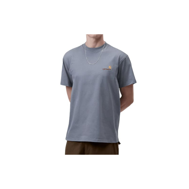 T-shirt CARHARTT WIP American Script Shady Blue