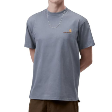 T-shirt CARHARTT WIP American Script Shady Blue