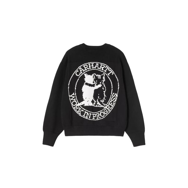 Pull Girl CARHARTT WIP Hugging Cats Black Wax