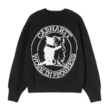 Pull Girl CARHARTT WIP Hugging Cats Black Wax