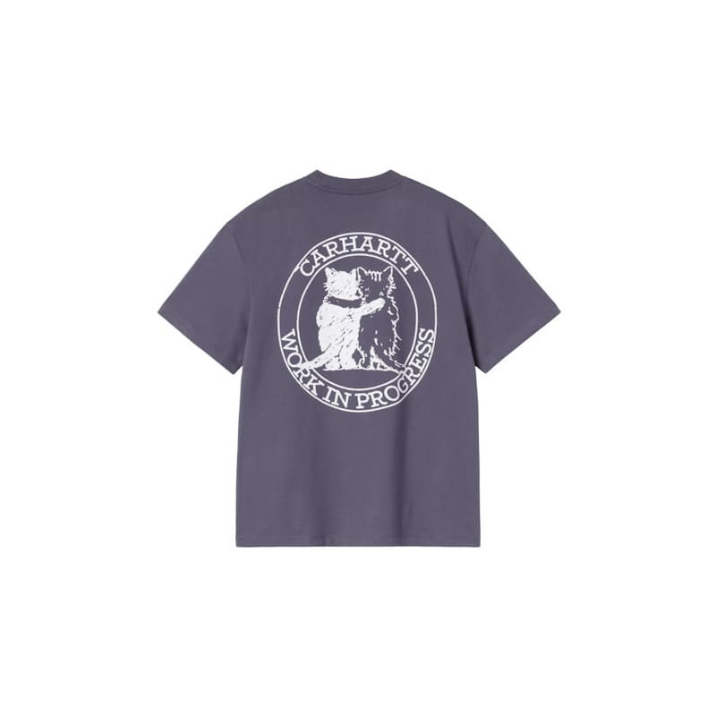 T-shirt Girl CARHARTT WIP Hugging Cats Shady Purple