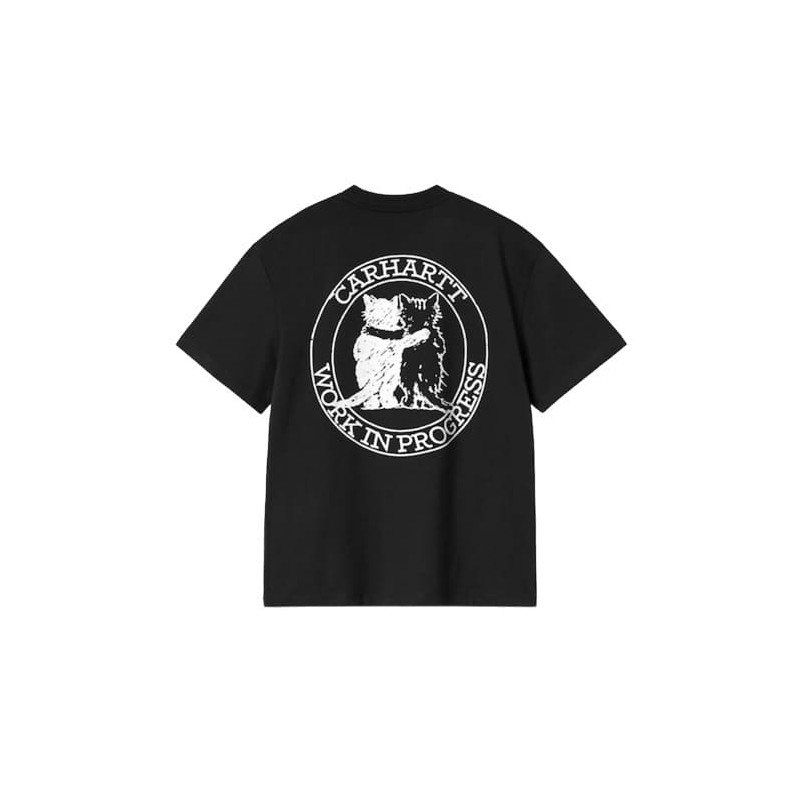 T-shirt Girl CARHARTT WIP Hugging Cats Black