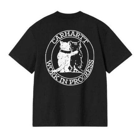 T-shirt Girl CARHARTT WIP Hugging Cats Black