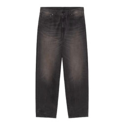 Jean CARHARTT WIP Aaron Black Tobacco Used Wash
