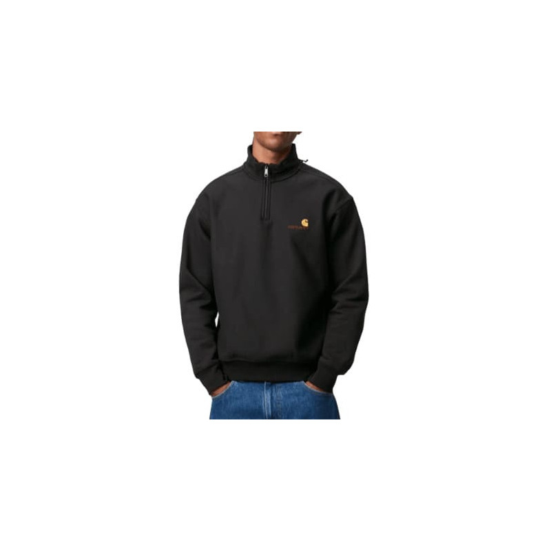 Pull CARHARTT WIP Half Zip American Script Black