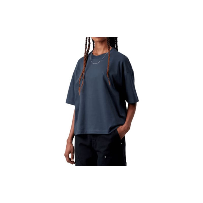 T-shirt Girl CARHARTT WIP Chester Blue