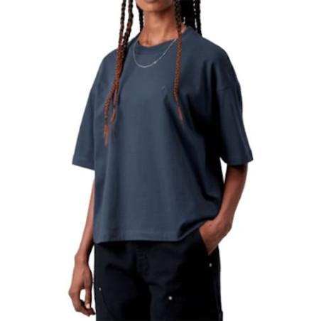 T-shirt Girl CARHARTT WIP Chester Blue