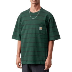T-shirt CARHARTT WIP Cardona Pocket Stripe Dark Scarab